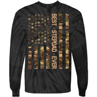 Best Stepdad Ever Camouflage Flag Tie-Dye Long Sleeve Shirt