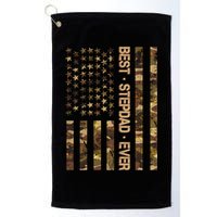 Best Stepdad Ever Camouflage Flag Golf Towel