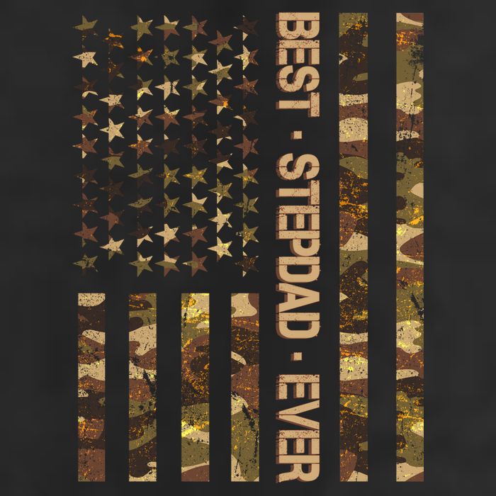 Best Stepdad Ever Camouflage Flag Golf Towel