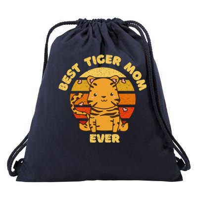 Best Tiger Mom Ever Drawstring Bag