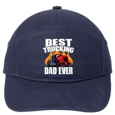 Best Trucking Dad Ever 7-Panel Snapback Hat