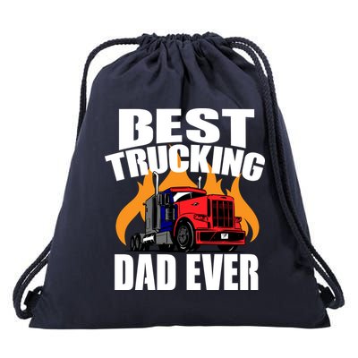 Best Trucking Dad Ever Drawstring Bag