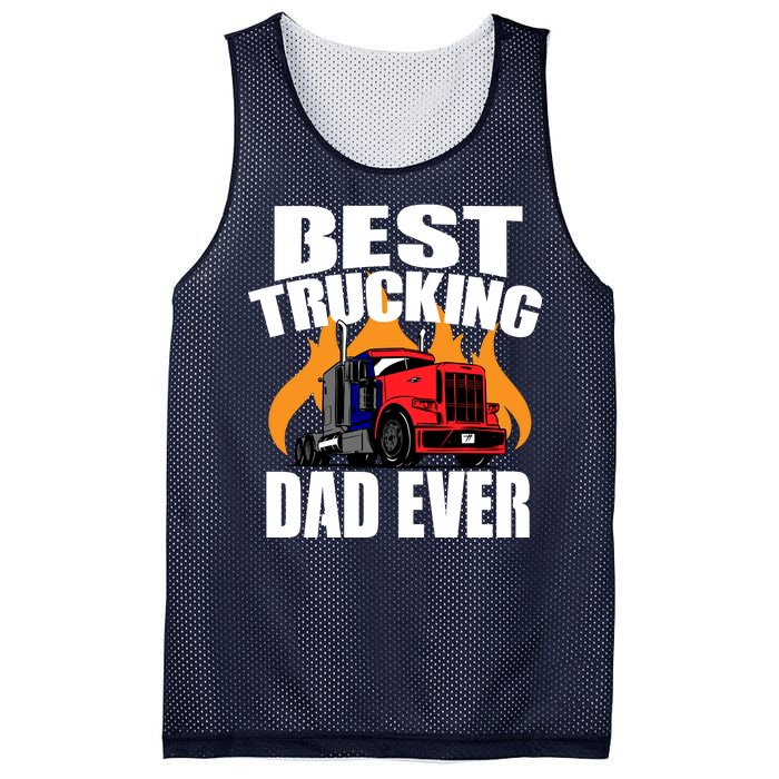 Best Trucking Dad Ever Mesh Reversible Basketball Jersey Tank