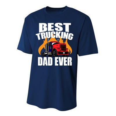 Best Trucking Dad Ever Performance Sprint T-Shirt