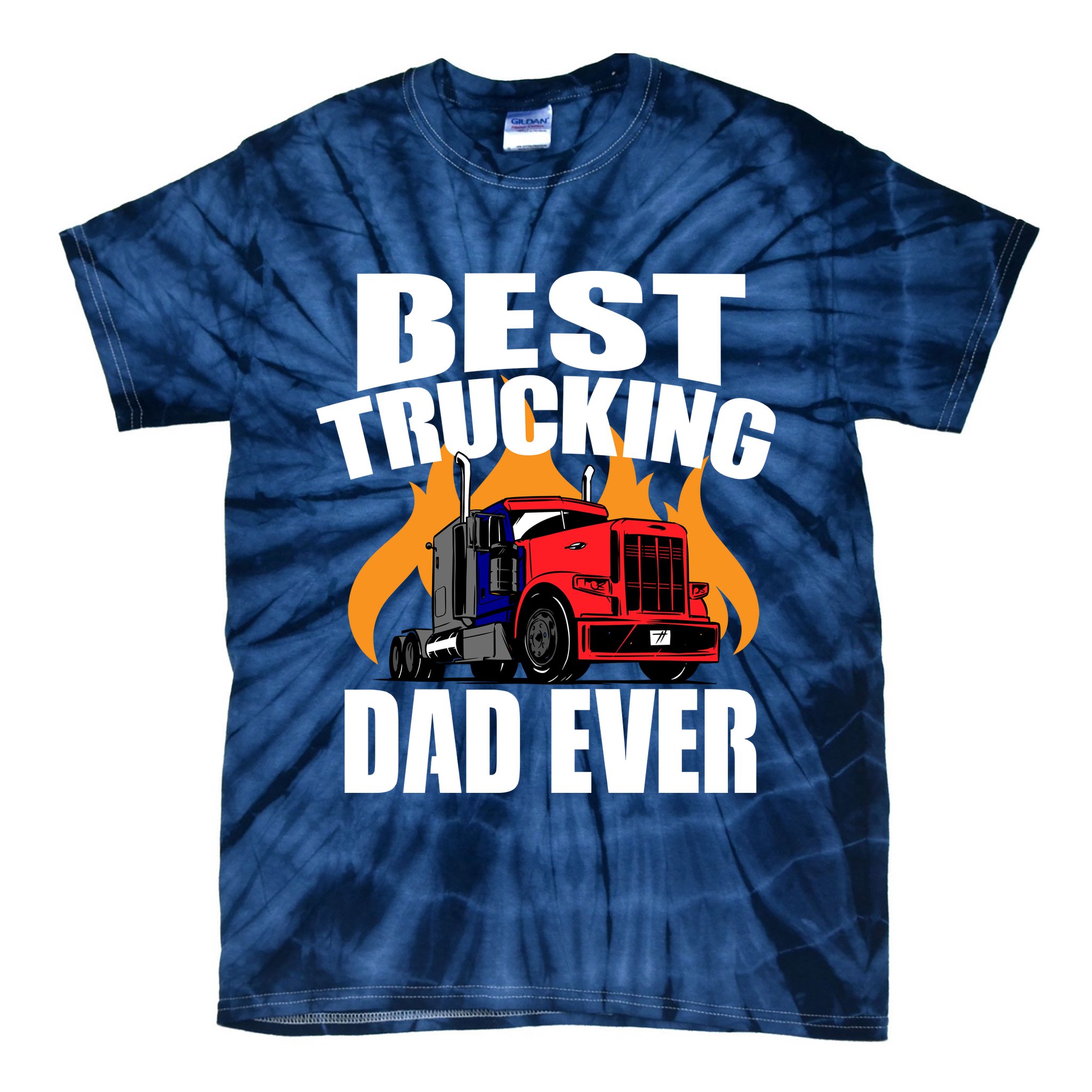 Best Trucking Dad Ever Tie-Dye T-Shirt
