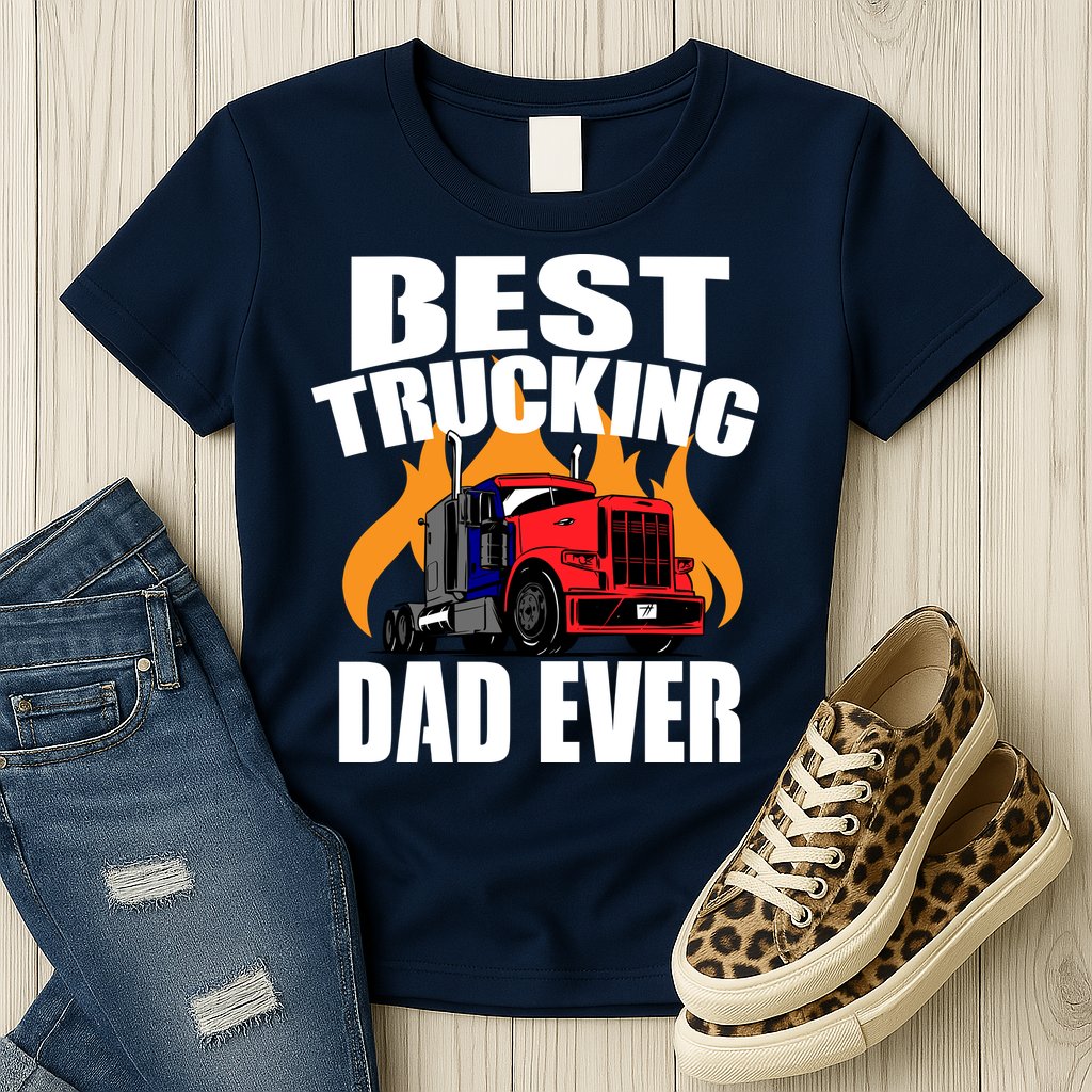 Best Trucking Dad Ever Womens T-Shirt