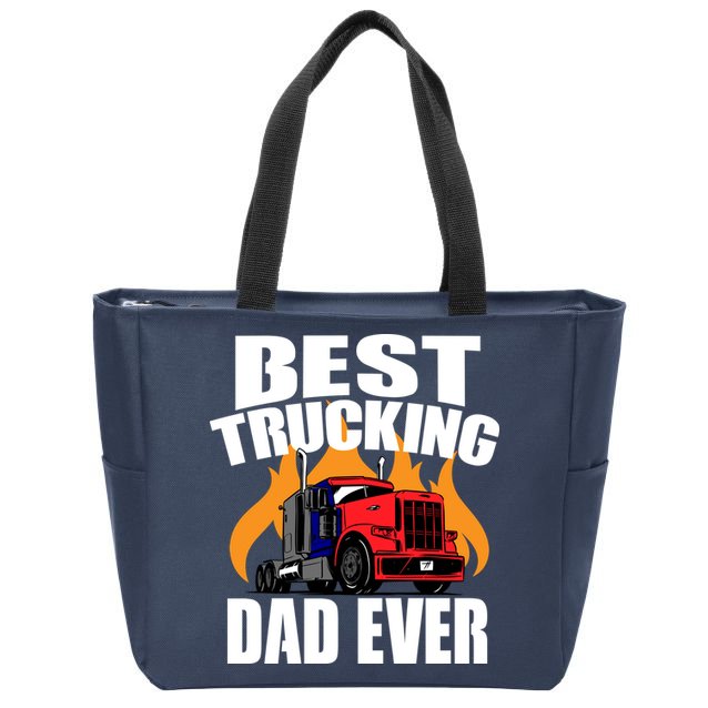 Best Trucking Dad Ever Zip Tote Bag