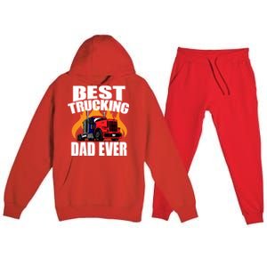 Best Trucking Dad Ever Premium Hooded Sweatsuit Set