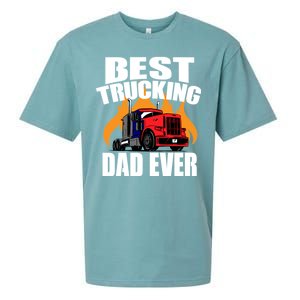 Best Trucking Dad Ever Sueded Cloud Jersey T-Shirt