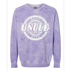 Best Uncle Ever Badge Colorblast Crewneck Sweatshirt