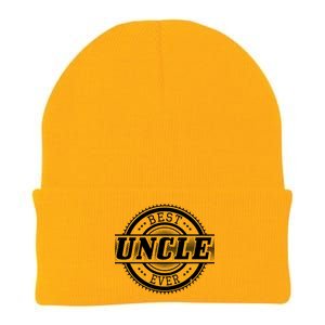 Best Uncle Ever Badge Knit Cap Winter Beanie