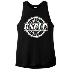 Best Uncle Ever Badge Ladies PosiCharge Tri-Blend Wicking Tank