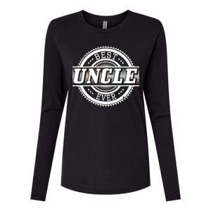 Best Uncle Ever Badge Womens Cotton Relaxed Long Sleeve T-Shirt