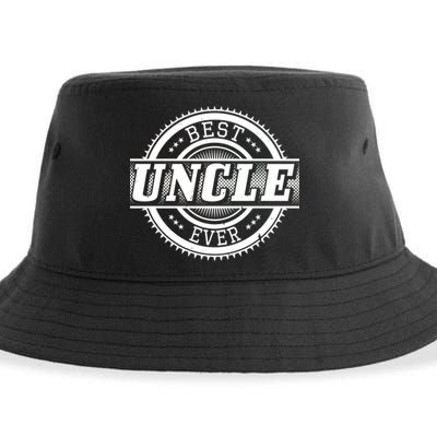Best Uncle Ever Badge Sustainable Bucket Hat