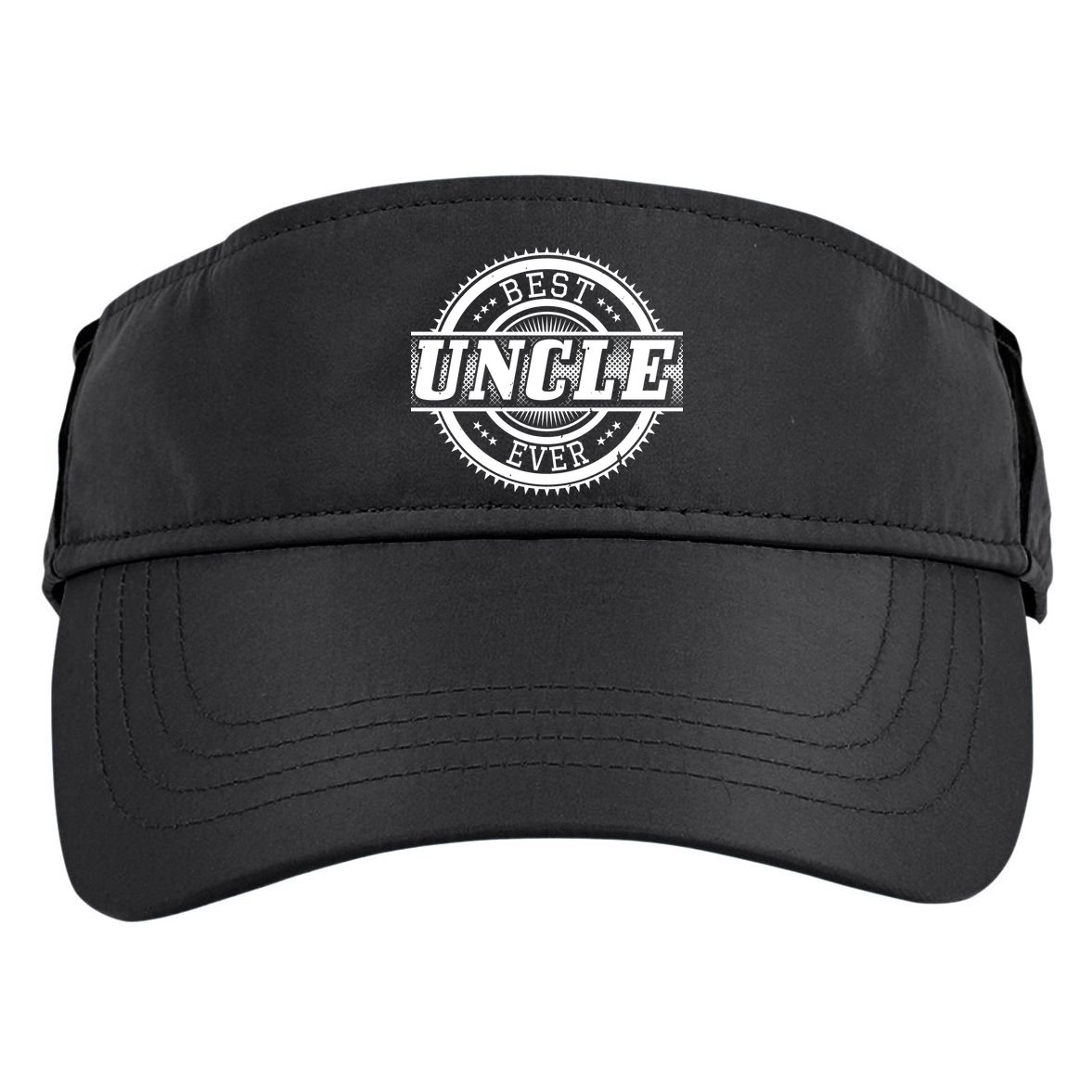Best Uncle Ever Badge Adult Drive Performance Visor