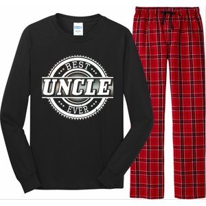 Best Uncle Ever Badge Long Sleeve Pajama Set