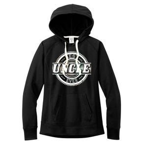 Best Uncle Ever Badge Women's Fleece Hoodie