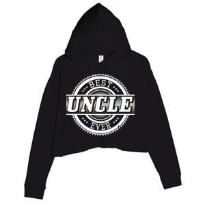 Best Uncle Ever Badge Crop Fleece Hoodie