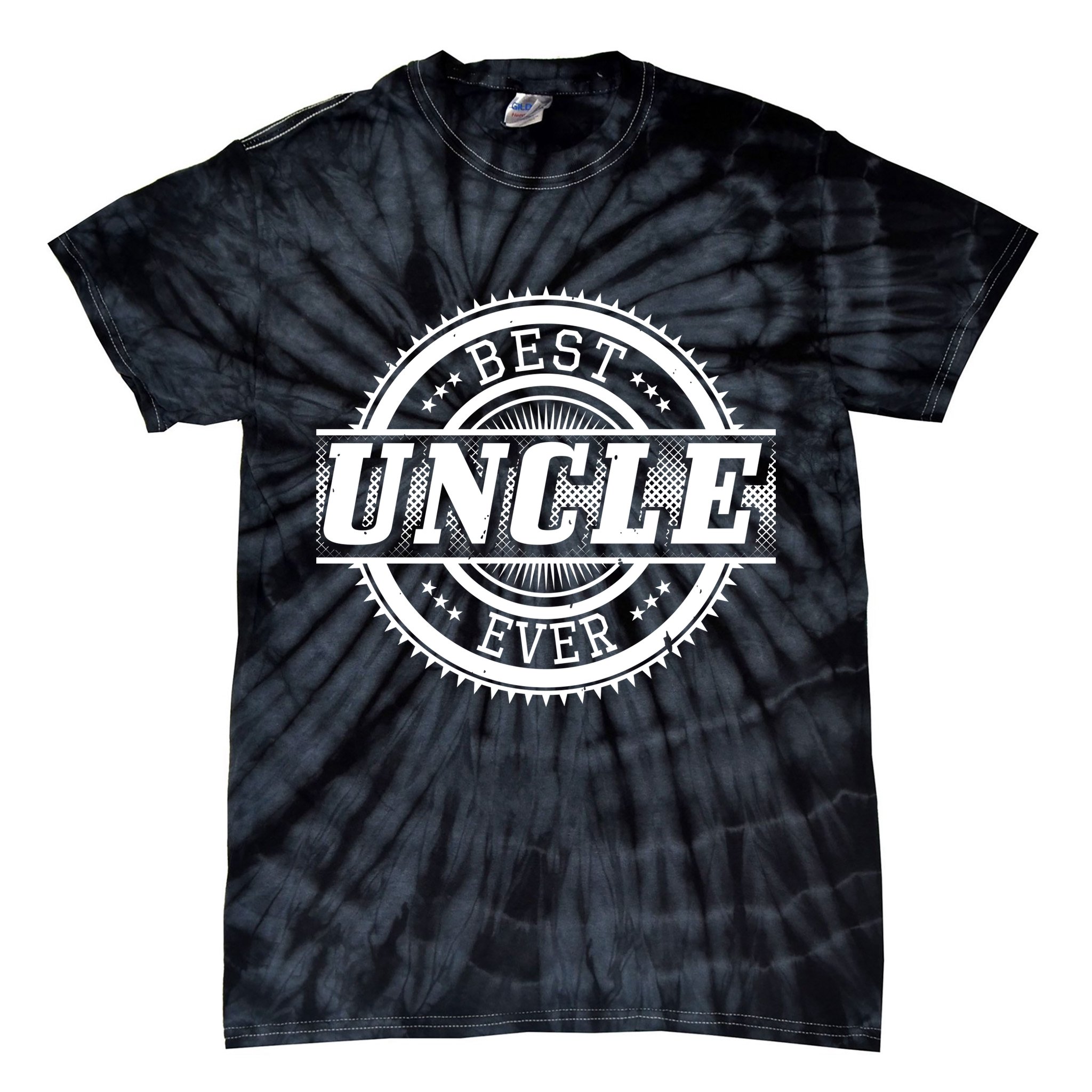 Best Uncle Ever Badge Tie-Dye T-Shirt