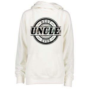 Best Uncle Ever Badge Womens Funnel Neck Pullover Hood