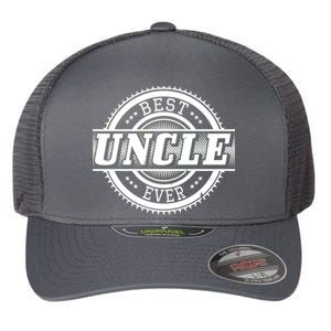 Best Uncle Ever Badge Flexfit Unipanel Trucker Cap