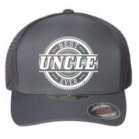 Best Uncle Ever Badge Flexfit Unipanel Trucker Cap