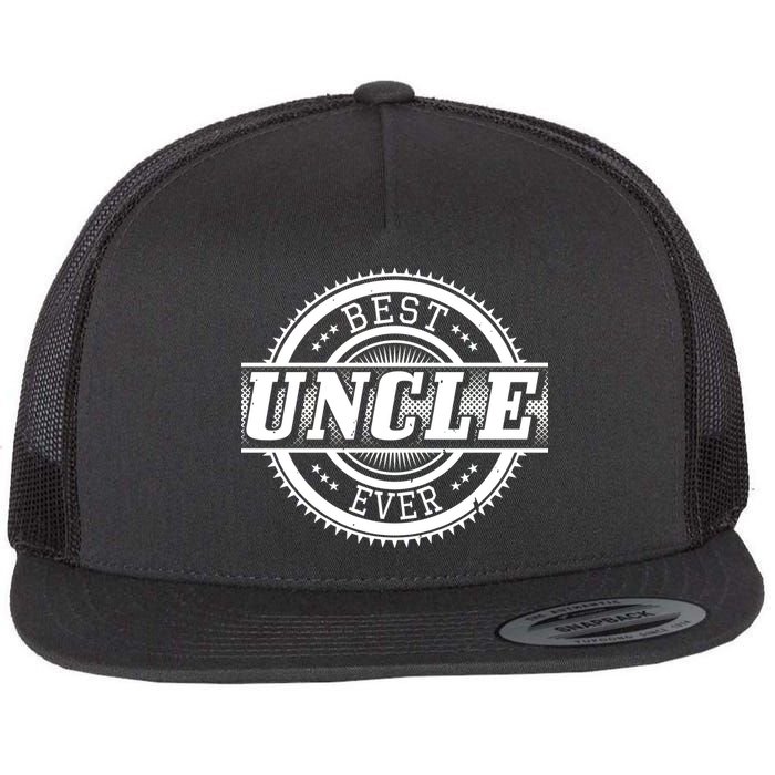 Best Uncle Ever Badge Flat Bill Trucker Hat