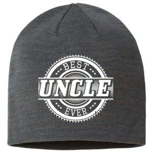 Best Uncle Ever Badge Sustainable Beanie