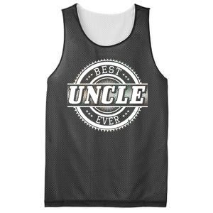 Best Uncle Ever Badge Mesh Reversible Basketball Jersey Tank