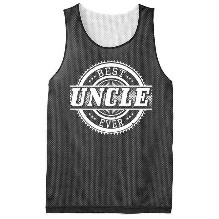 Best Uncle Ever Badge Mesh Reversible Basketball Jersey Tank