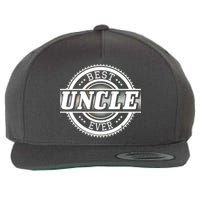 Best Uncle Ever Badge Wool Snapback Cap