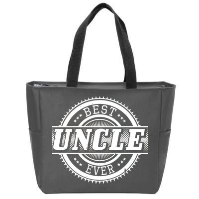 Best Uncle Ever Badge Zip Tote Bag