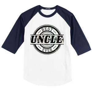 Best Uncle Ever Badge Baseball Sleeve Shirt