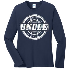 Best Uncle Ever Badge Ladies Long Sleeve Shirt