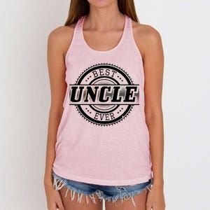 Best Uncle Ever Badge Women's Knotted Racerback Tank