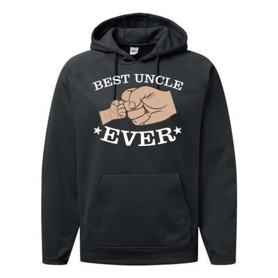 Best Uncle Ever Fist Bump Performance Fleece Hoodie