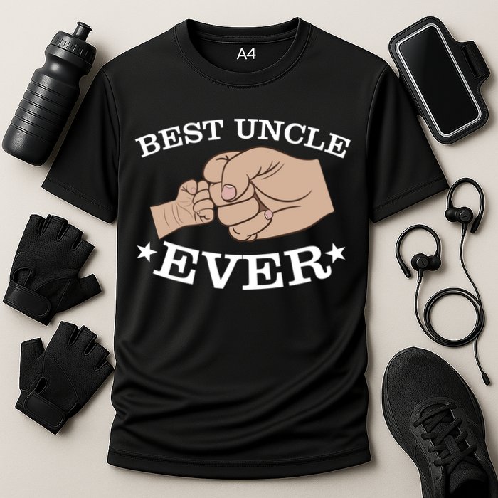Best Uncle Ever Fist Bump Cooling Performance Crew T-Shirt
