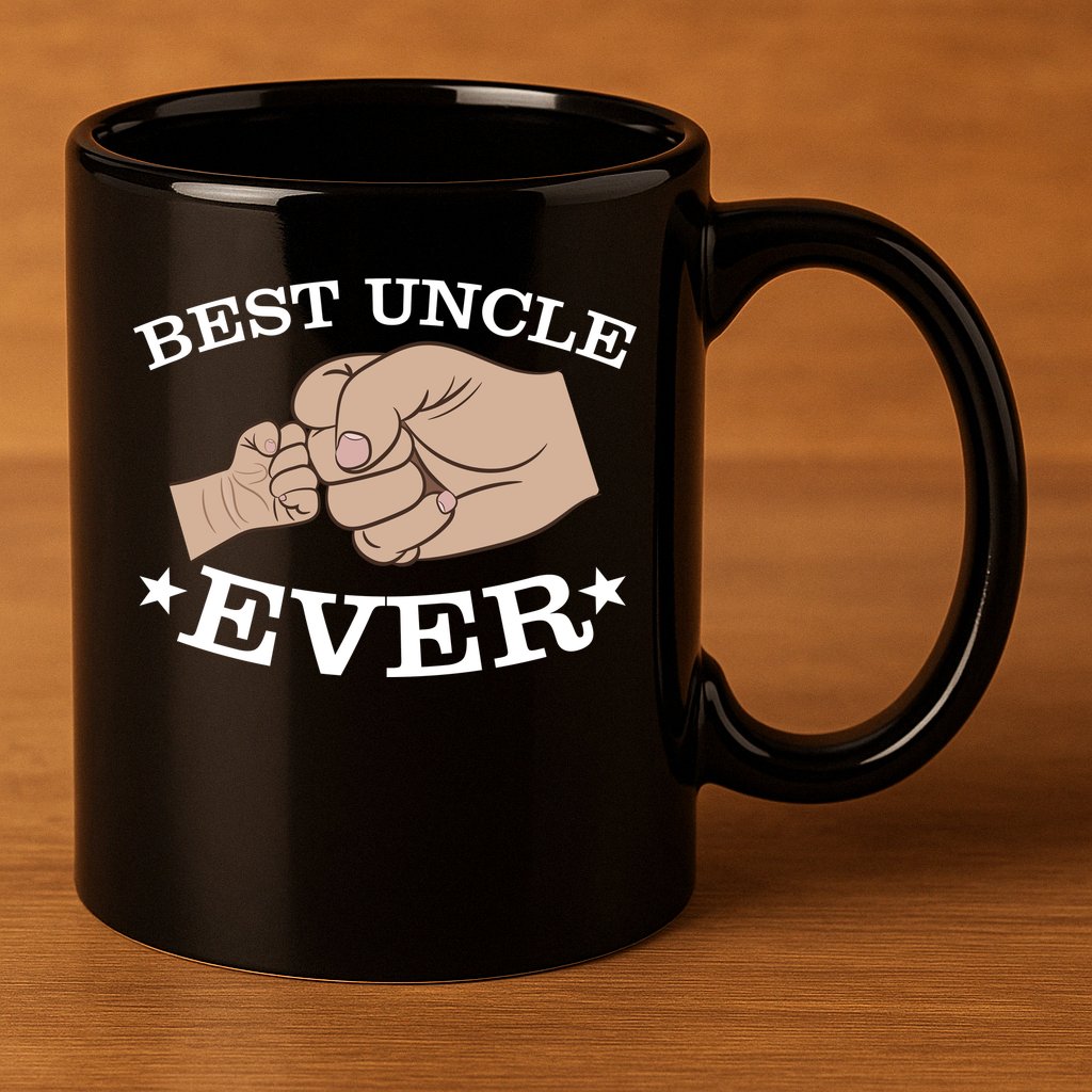 Best Uncle Ever Fist Bump 11oz C Handle Ceramic Mug