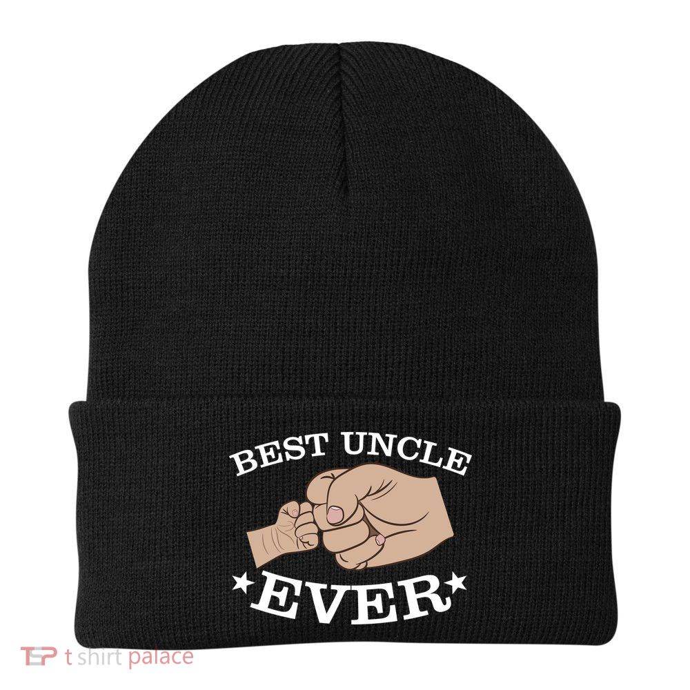 Best Uncle Ever Fist Bump Knit Cap Winter Beanie
