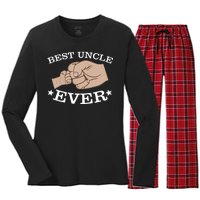 Best Uncle Ever Fist Bump Women's Long Sleeve Flannel Pajama Set 