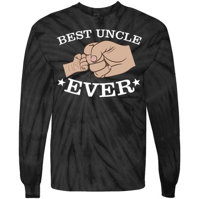 Best Uncle Ever Fist Bump Tie-Dye Long Sleeve Shirt