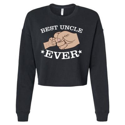 Best Uncle Ever Fist Bump Cropped Pullover Crew
