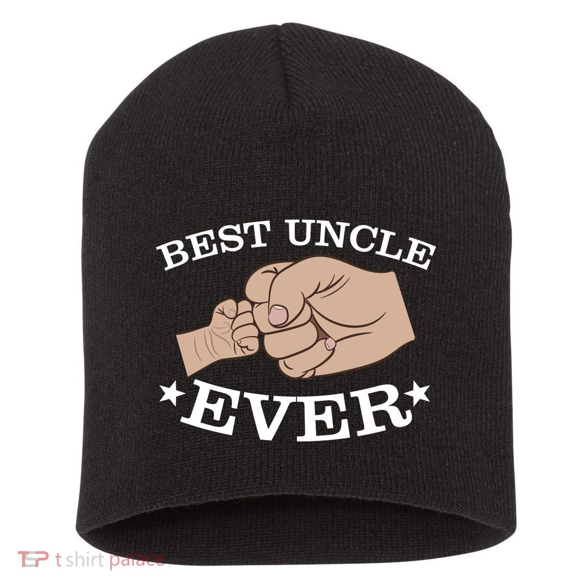 Best Uncle Ever Fist Bump Short Acrylic Beanie