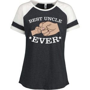 Best Uncle Ever Fist Bump Enza Ladies Jersey Colorblock Tee