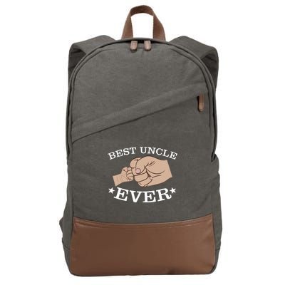 Best Uncle Ever Fist Bump Cotton Canvas Backpack