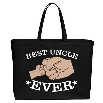 Best Uncle Ever Fist Bump Cotton Canvas Jumbo Tote