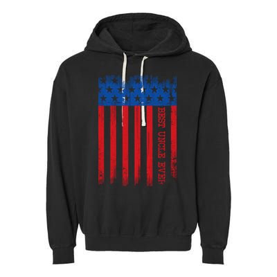 Best Uncle In America Flag Garment-Dyed Fleece Hoodie
