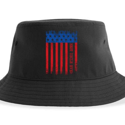 Best Uncle In America Flag Sustainable Bucket Hat
