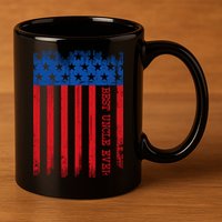 Best Uncle In America Flag 11oz C Handle Ceramic Mug