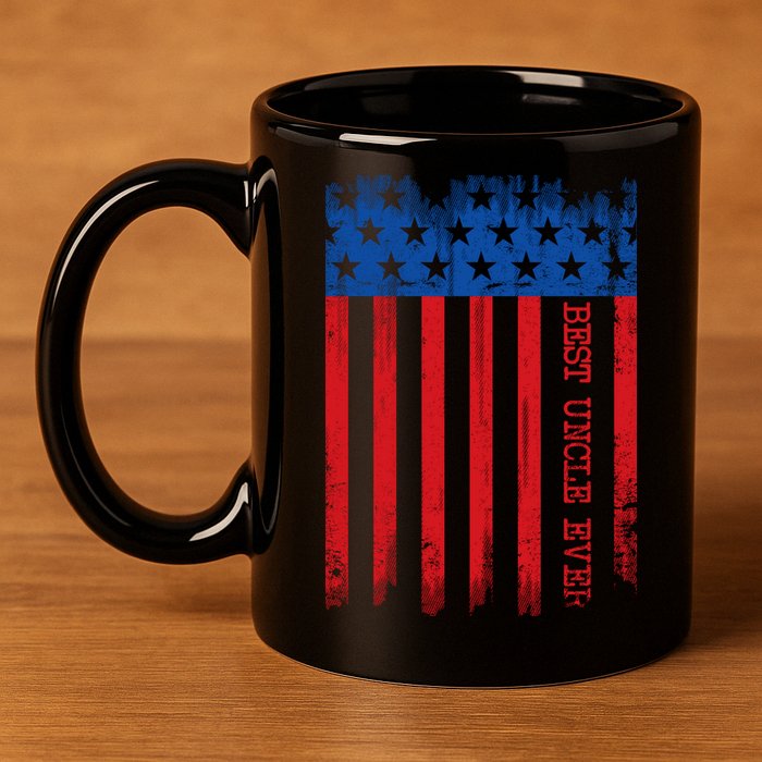 Best Uncle In America Flag 11oz C Handle Ceramic Mug